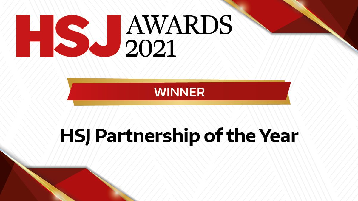 Logo for the HSJ Awards 2021 'HSJ Partnership of the Year' award